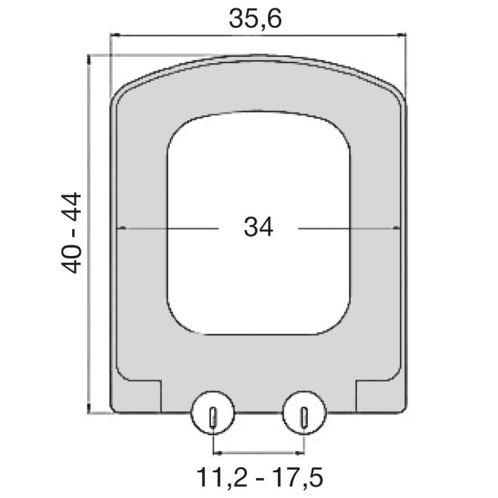 Elvit 0403 Universal Quadro Καπάκι Λεκάνης 40-44x35.6εκ Λευκό Soft Close
