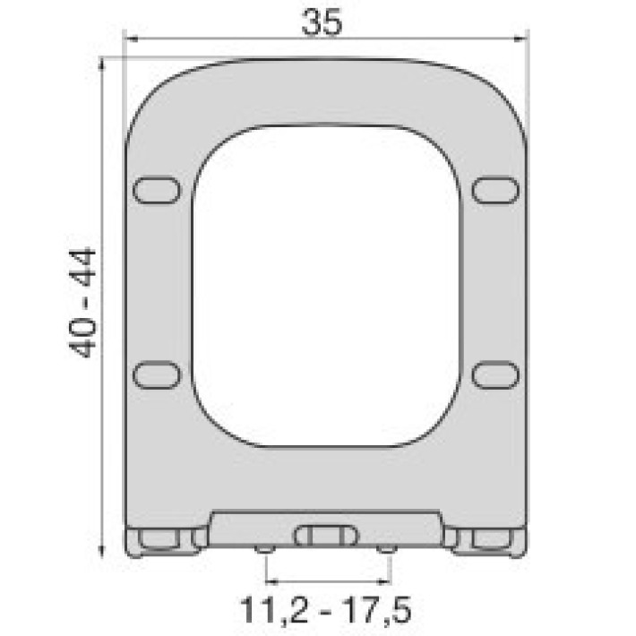 Elvit 0405 Cantica D-code Duravit Καπάκι Λεκάνης 40-44x36 εκ., Λευκό