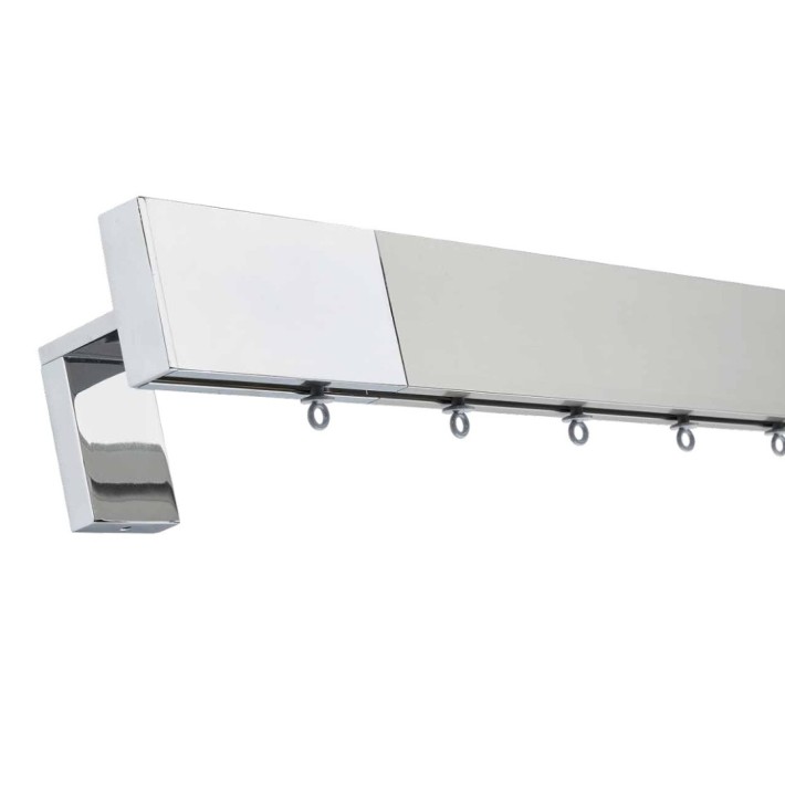 Σιδηρόδρομος Simple 5.3εκ., Domus Νίκελ Ματ με Corner Στήριγμα Χρώμιο και Τάπες