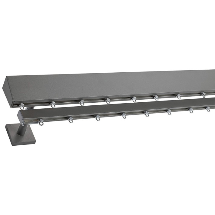 Σιδηρόδρομος Custom 5.3εκ., Domus με Στήριγμα COMO και RAIL 47105  Ανθρακί Νο 24/5020