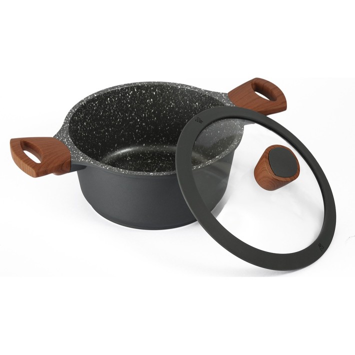 ESTIA ΚΑΠΑΚΙ STONE ΓΥΑΛΙΝΟ ΠΥΡΑΝΤΟΧΟ 28cm