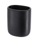 Ποτηροθήκη Μπάνιου Polyresin 10,50x9x6,50εκ., Μαύρη