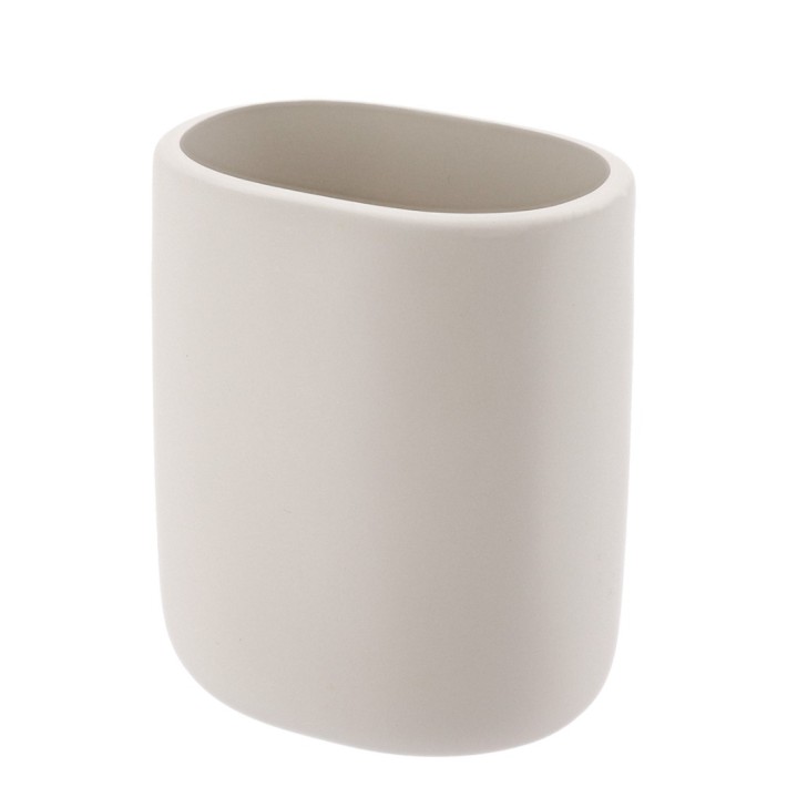 Ποτηροθήκη Μπάνιου Polyresin 10,50x9x6,50εκ., Μπέζ