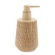 Αντλία Dispenser Μπάνιου Polyresin 9x18εκ., Χρώμα Ξύλου