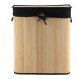 8442 Καλάθι Απλύτων Bamboo Πτυσσόμενο με 2 Αποθηκευτικές Θήκες 52x32x63 εκ.