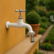 Eurovalves Διακοσμητική Βρύση Περιστροφική 10,4x12εκ. Μαύρη