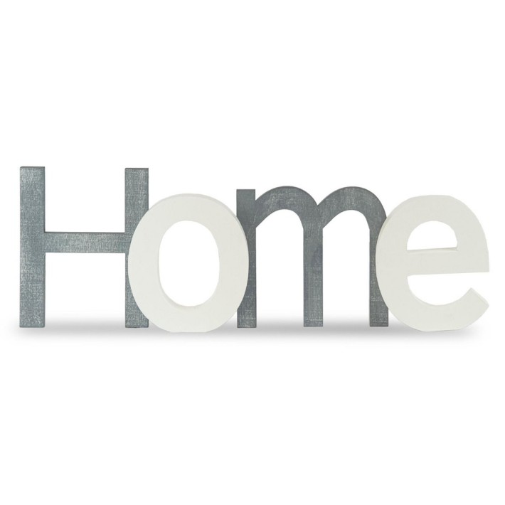 FinezzaHome DEC450 Διακοσμητικό Ξύλινο Home 55x2,5x18εκ. Γκρι- Λευκό 