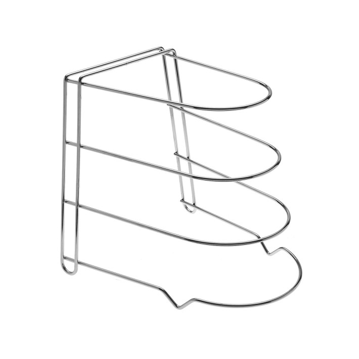 Finezzahome 1003-03-5345 Θήκη Βάση για 4 Τηγάνια Μεταλλική 27x23x25 εκ., Νίκελ