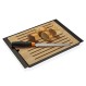 Finezzahome 2189-03-0043 Επιφάνεια Κοπής Μπαμπού PP 38x27.2x2 εκ., Καφέ Μαύρο