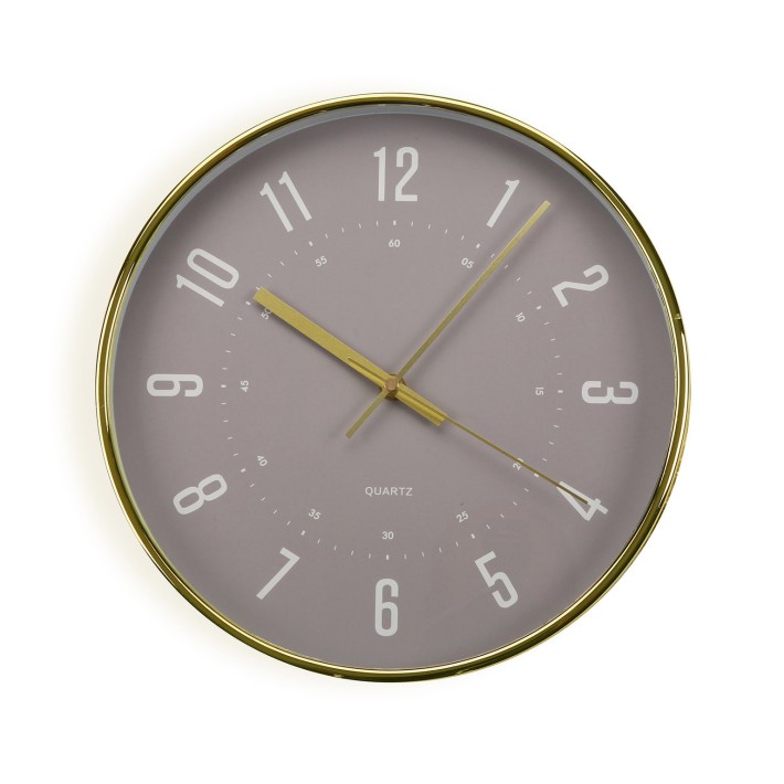 Finezzahome 2156-03-1022 Ρολόι PL Τοίχου 30x4x30εκ., Σάπιο Μήλο- Χρυσό  