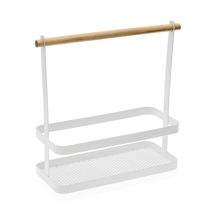 Finezzahome 10030275 Βάση Κουζίνας Μεταλλική 23x10x24εκ., Λευκή Μπαμπού