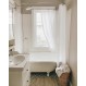 Joy Bath Κουρτίνα Μπάνιου Plain 180x200 Υφασμάτινη Εκρού