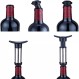 Finezzahome 21220045 Σετ Αντλία Αέρος Κρασιού 8x12 εκ., Μαύρο