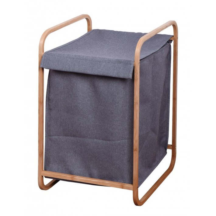 Finezzahome FNSJ218011G καλάθι Απλύτων Μπαμπού Γκρι 43x38x66 εκ