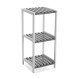 Finezzahome 21810052 Ραφιέρα Ξύλινημε 3 Επίπεδα 33x34x79εκ., Λευκό- Γκρι