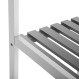 Finezzahome 21810052 Ραφιέρα Ξύλινημε 3 Επίπεδα 33x34x79εκ., Λευκό- Γκρι