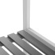 Finezzahome 21810052 Ραφιέρα Ξύλινημε 3 Επίπεδα 33x34x79εκ., Λευκό- Γκρι