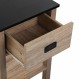 Finezzahome 21810074 Ραφιέρα με Συρτάρι 40x30x92εκ., Μαύρο- Φυσικό 