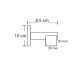 Frans Interior Design Μεταλλικός Σιδηρόδρομος Τετράγωνος Tapa Texas 20x20 Νίκελ Ματ 