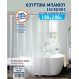 Frans Interior Design K15-20 Κουρτίνα Μπάνιου Σιλικόνης 180x200 εκ., Διάφανη 