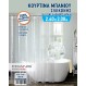 Frans Interior Design K15-24 Κουρτίνα Μπάνιου Σιλικόνης 240x200 εκ., Διάφανη 