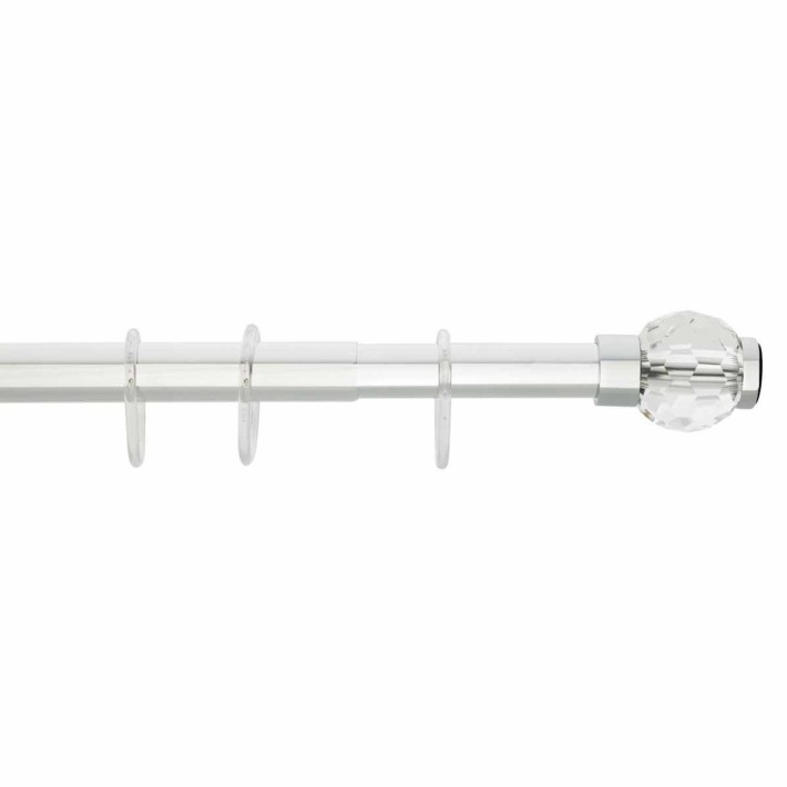 Grekon 1220 Βραχίονας Μπάνιου Αλουμινίου Crystal Sfera 120-220εκ. Χρώμιο