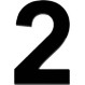 Zogometal  932 Νούμερο Κατοικίας 12εκ. Νο2 Μαύρο SS304