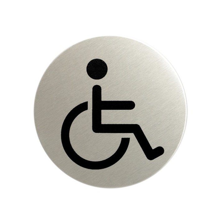 520 Σήμανση Inox WC ΑμεΑ 8εκ.