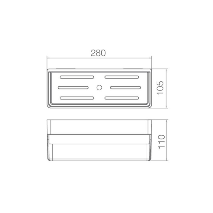 Imex Mayura ABL006 Σπογγοθήκη Επιτοίχια Πλαστική  28x10,5x11cm Λευκή Ματ
