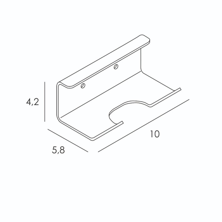  Άγγιστρο Πετσέτας Διπλό Imex 10x5.8x4.2εκ., SLIM001/AZUL Μπλε