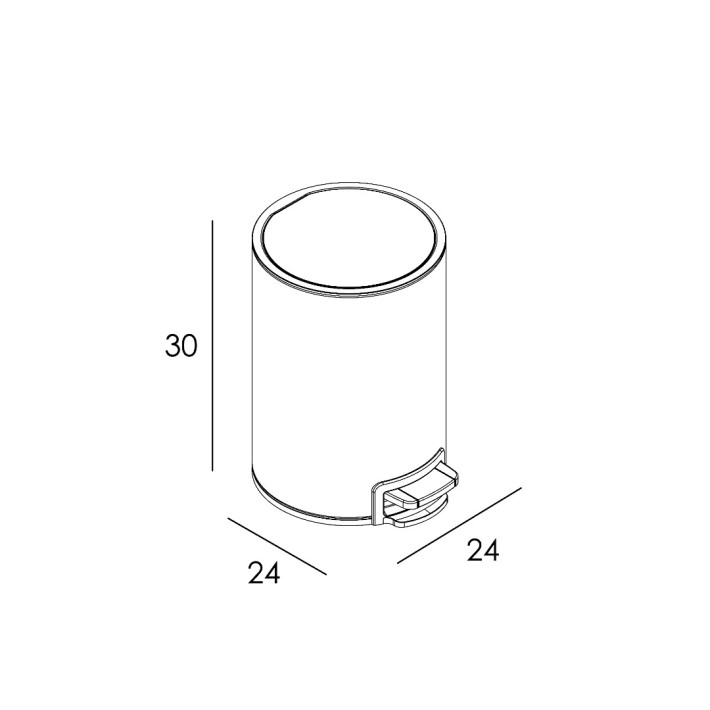 Χαρτοδοχείο Μπάνιου 5lt Soft Close VALI005 Imex Χρωμέ