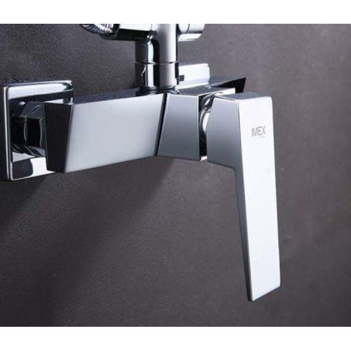 Imex Art BDAR025 Ρυθμιζόμενη Στήλη Ντουζ με Μπαταρία 93,5-130cm Χρώμιο