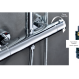 Imex Eco Kent BTK017 Στήλη Ντουζ Θερμοστατική 94/130εκ. Χρώμιο