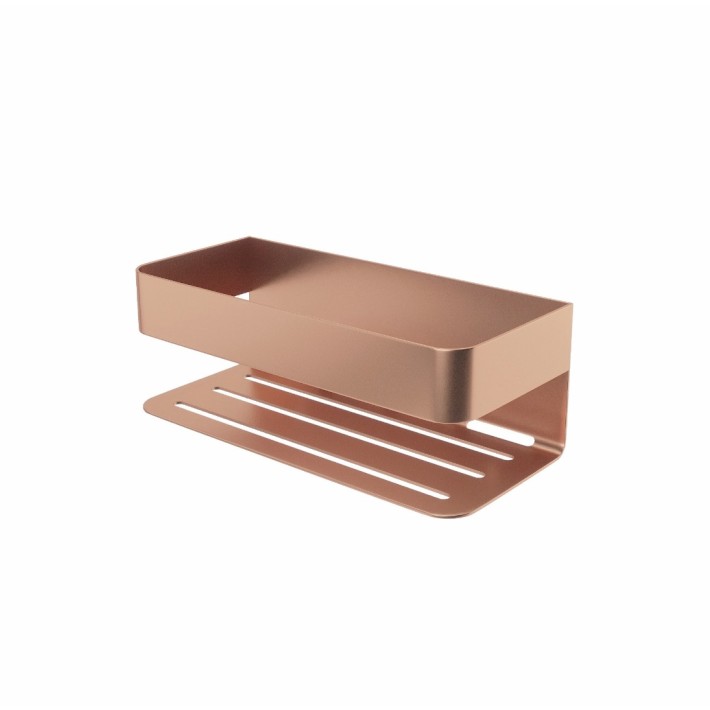 Σπογγοθήκη Επιτοίχια Mayura Μεταλλική Imex 25,6x11x9cm Ροζ Χρυσό Ματ