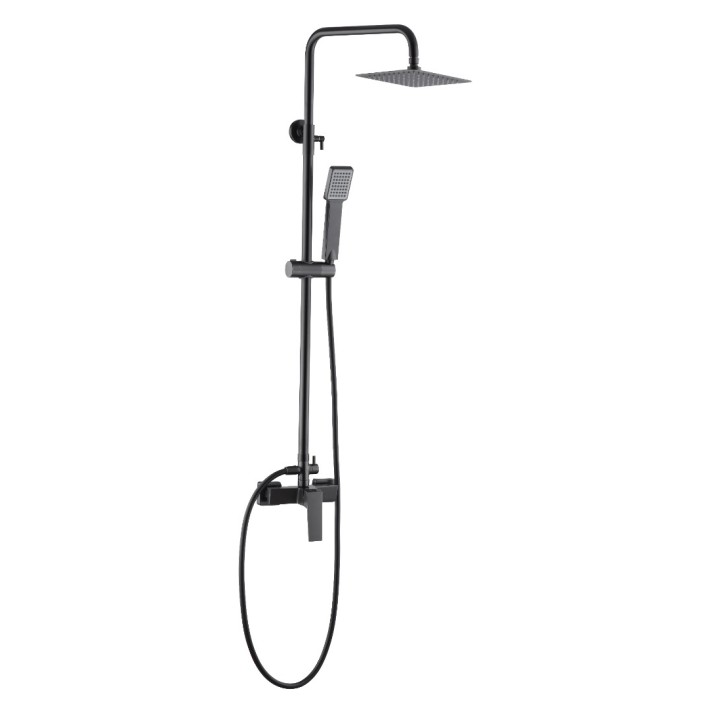 Imex Pisa BDP048/BGM Ρυθμιζόμενη Στήλη Ντουζ με Μπαταρία 88-124cm Black Gum Metal