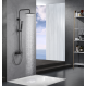 Imex Pisa BDP048/BGM Ρυθμιζόμενη Στήλη Ντουζ με Μπαταρία 88-124cm Black Gum Metal