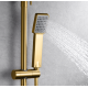 Imex Art BDAR025/OC Ρυθμιζόμενη Στήλη Ντουζ με Μπαταρία 93,5-130cm Χρυσό Ματ