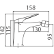 Imex Delos BDD055-2AC Μπαταρία Μπιντέ Inox S316