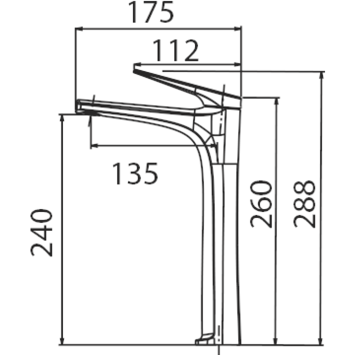 Imex Delos BDD055-3AC Μπαταρία Νιπτήρα Ψηλή Inox S316