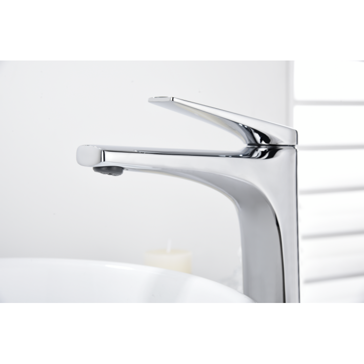 Imex Delos BDD055-3 Μπαταρία Νιπτήρα Ψηλή Inox Χρωμέ