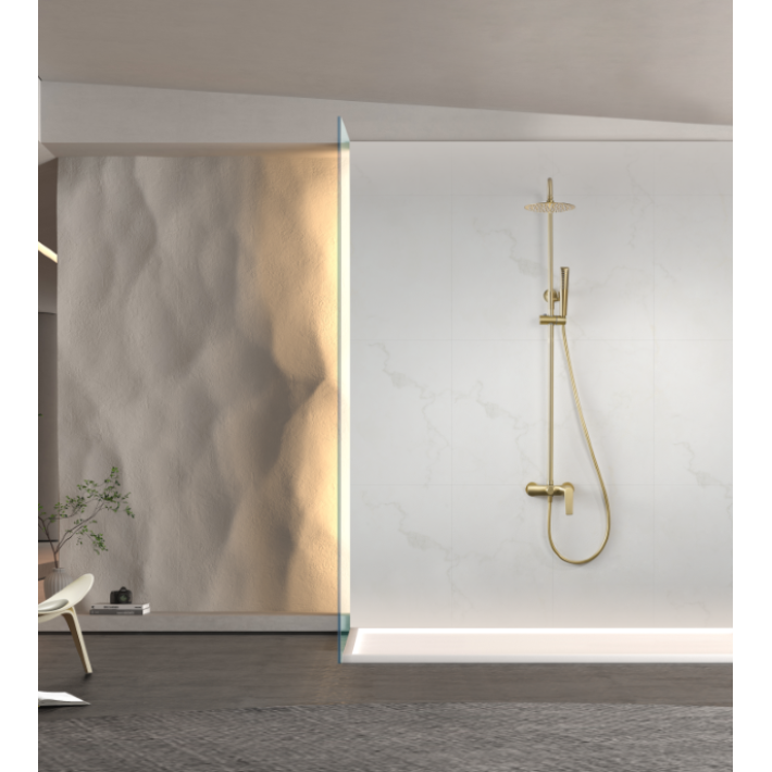 Imex Delos BDD055/OC Ρυθμιζόμενη Στήλη Ντουζ με Μπαταρία 88– 127cm Χρυσό Ματ