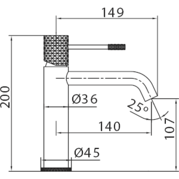 Imex Genova BDG053-1BGM Μπαταρία Νιπτήρα Black Gun Metal
