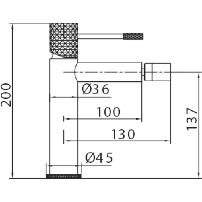 Imex Genova BDG053-2BGΜ Μπαταρία Μπιντέ Black Gun Metal