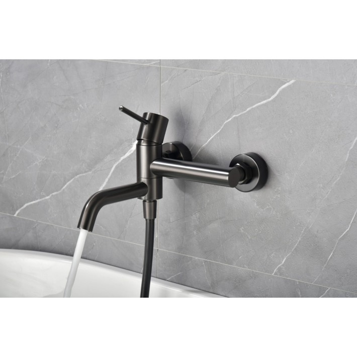 Imex Monza BDM039-4BGM Αναμεικτική Μπαταρία Μπανιέρας Πλήρες Σετ Black Gun Metal