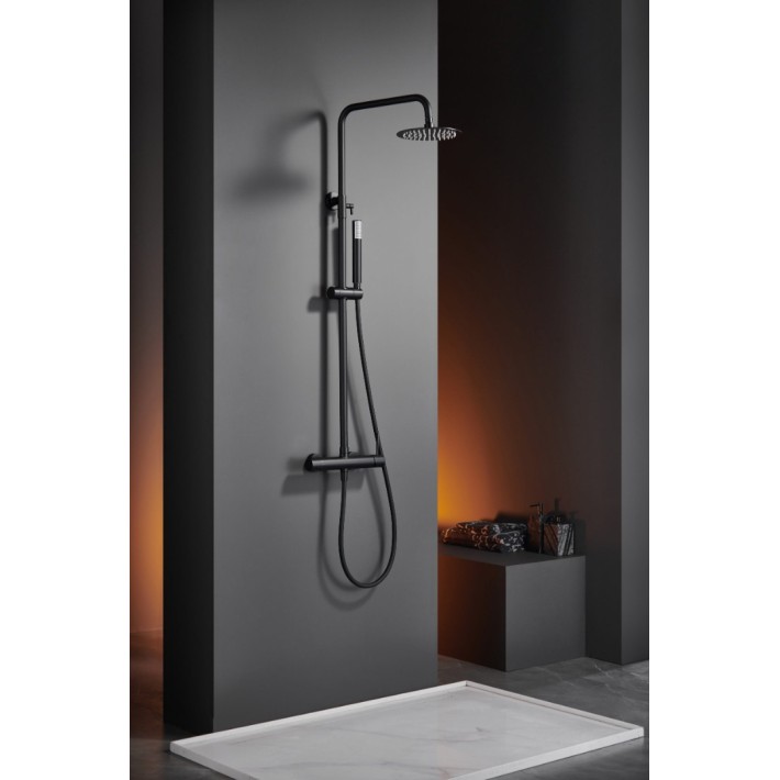 Imex Monza BDM039/NG Ρυθμιζόμενη Στήλη Ντουζ με Μπαταρία 88–124cm Μαύρη