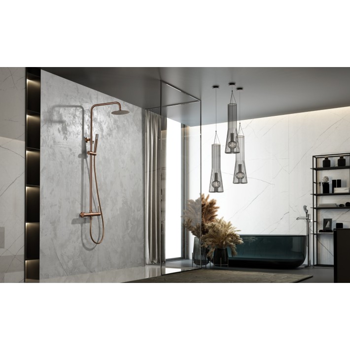 Imex Monza BDM039/ORC Ρυθμιζόμενη Στήλη Ντουζ με Μπαταρία 88–124cm Ροζ Χρυσή