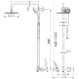 Imex Eco Kent BTK017 Στήλη Ντουζ Θερμοστατική 94/130εκ. Χρώμιο