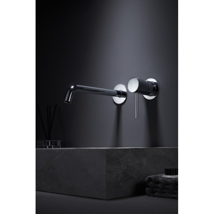 Imex Monza GLM039 Σετ Μίκτης & Στόμιο Εντοιχισμού Νιπτήρα 1 Εξόδου Χρώμιο