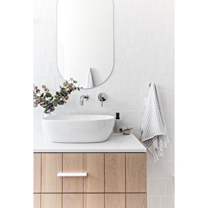 Imex Moscu GLT023/AC Σετ Μίκτης & Στόμιο Εντοιχισμού Νιπτήρα 1 Εξόδου Inox Ασημί
