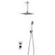 Imex Berlin GT006 Σετ Μίκτης, Στόμιο & Τηλέφωνο Εντοιχισμού Ντουζιέρας 2 Εξόδων Ασημί
